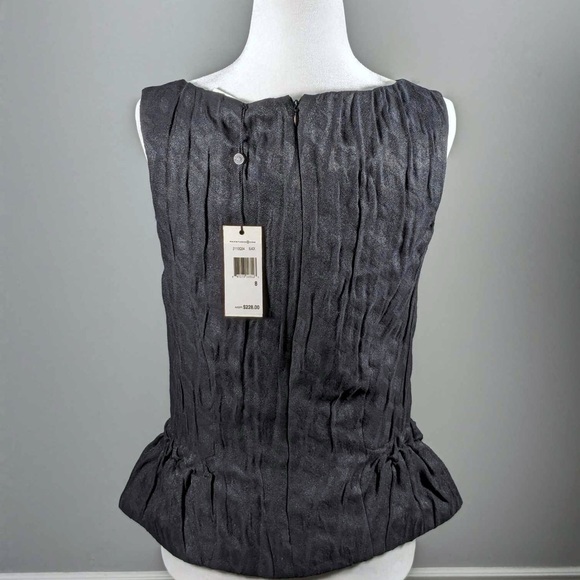 NWT Leon Max | Black Metallic Sleeveless Top - M - Picture 8 of 10